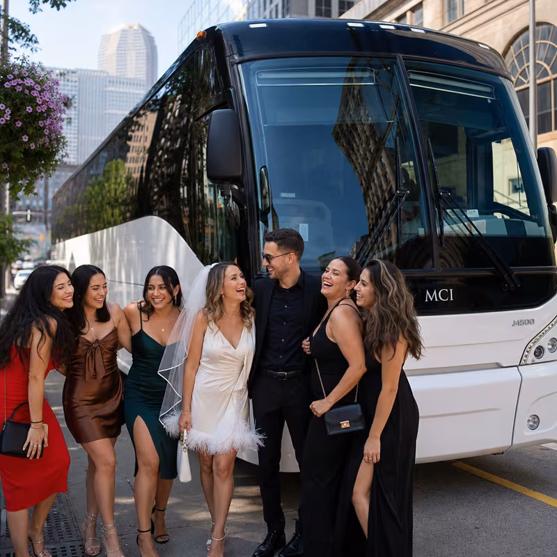 Passengers loading luggage while boarding an Pittsburgh group shuttle