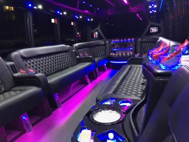 Pittsburgh 15 Passenger Party Bus Interior